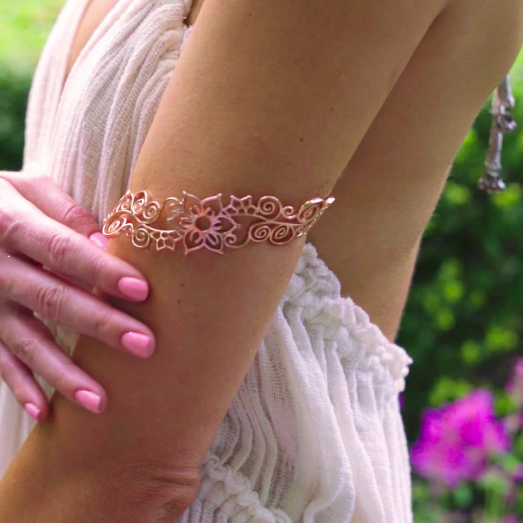 Filienna Jewelry Flower Arm Cuff