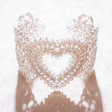 Heart Cuff Bracelet - Sterling Silver