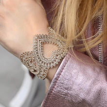 Heart Cuff Bracelet - Sterling Silver