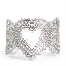Heart Cuff Bracelet - Sterling Silver